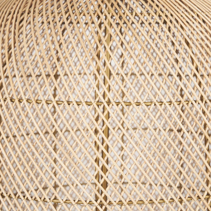 4-Light Natural Woven Rattan Foyer Chandelier
