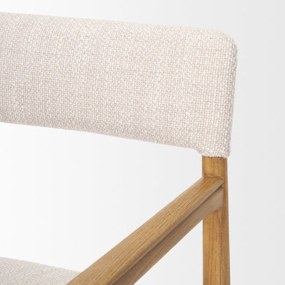 Light Brown Nettlewoodcream Heathered Performance Fabric Dining Chair
