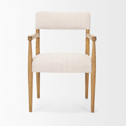 Light Brown Nettlewoodcream Heathered Performance Fabric Dining Chair