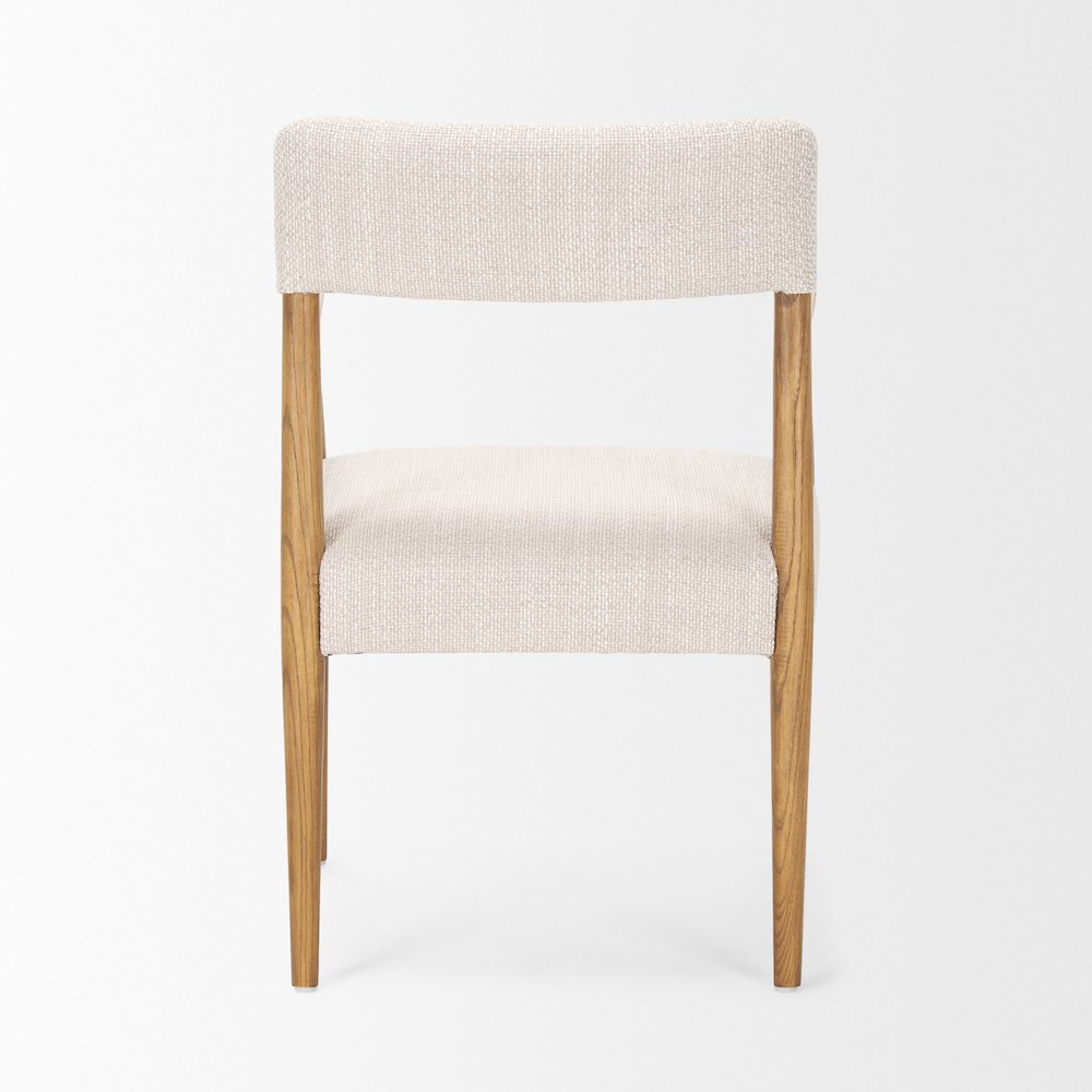 Light Brown Nettlewoodcream Heathered Performance Fabric Dining Chair
