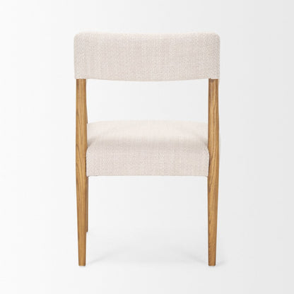 Light Brown Nettlewoodcream Heathered Performance Fabric Dining Chair