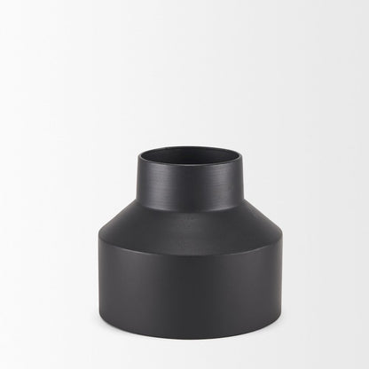 Tosca Medium Matte Black Metal Vase