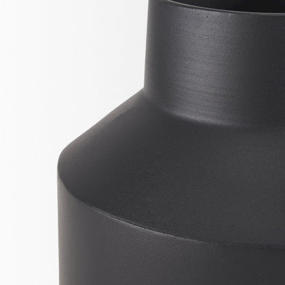 Tosca Medium Matte Black Metal Vase