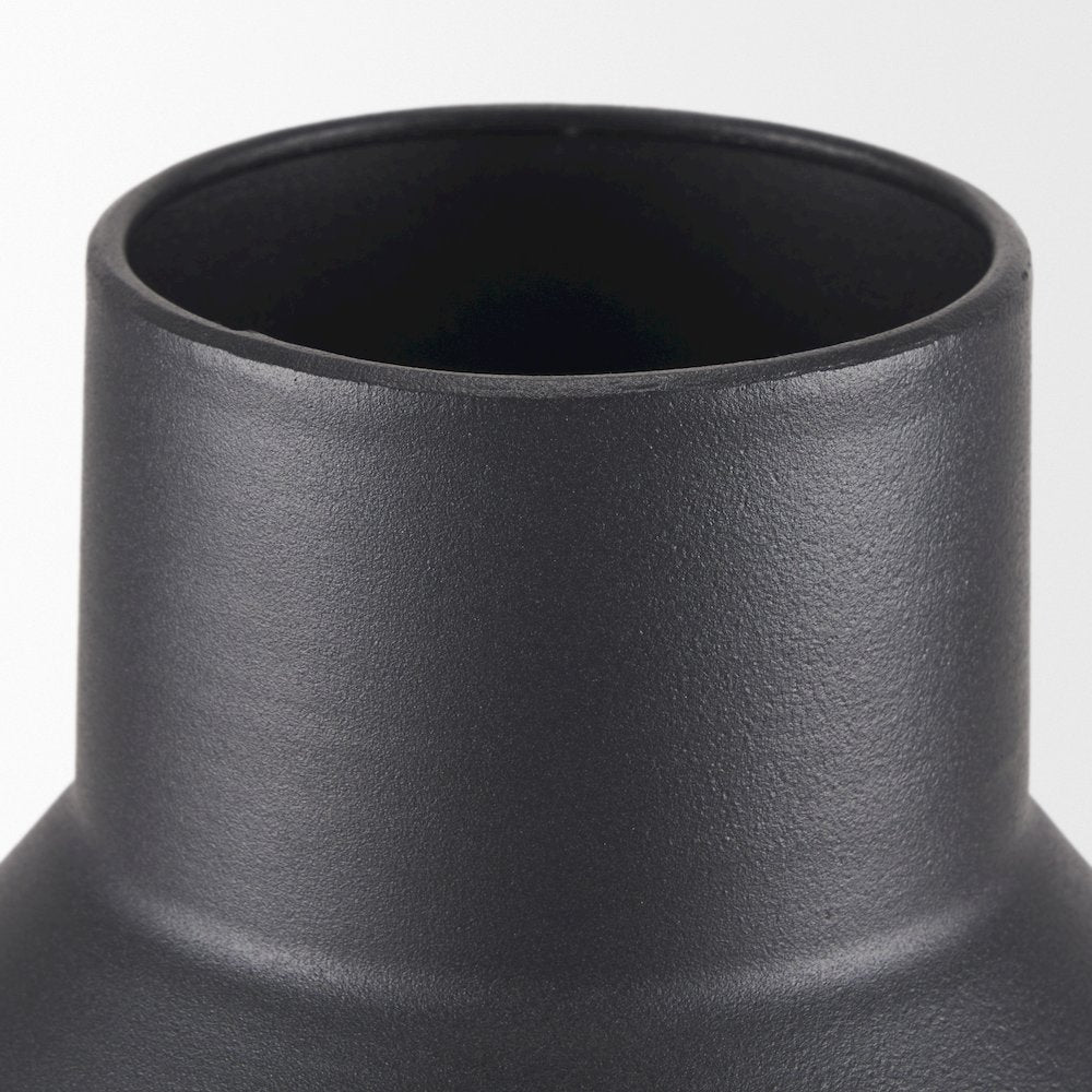 Tosca Tall Matte Black Metal Vase