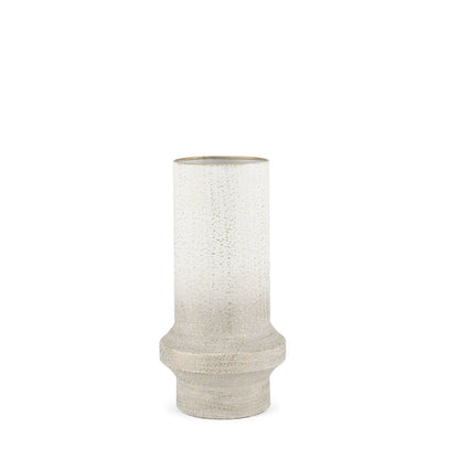Tovah Small Textured White Gold Metal Vase