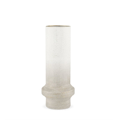 Tovah Medium Textured White Gold Metal Vase