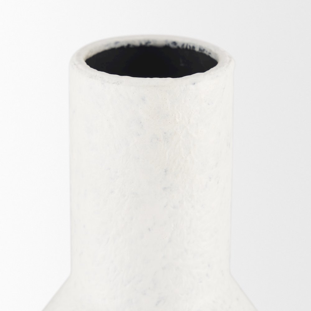 Townley Small White Black Ombre Metal Vase