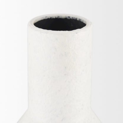 Townley Small White Black Ombre Metal Vase
