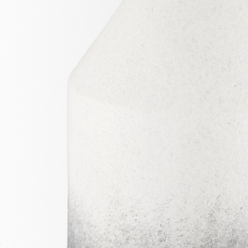 Townley Tall White Black Ombre Metal Vase