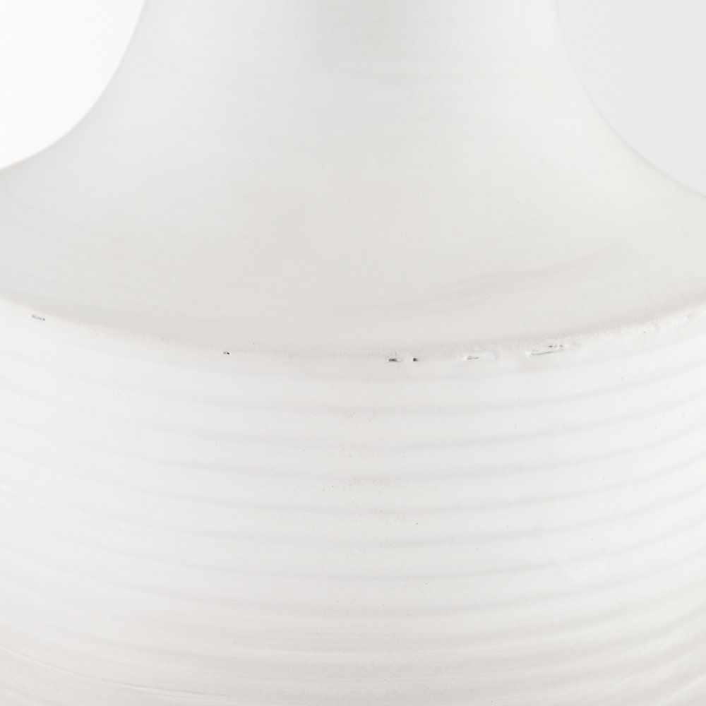 Toru Medium White Grey Ombre Metal Vase