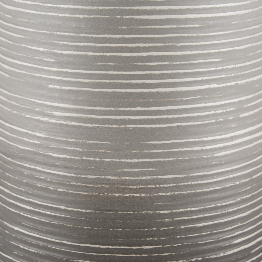 Toru Medium White Grey Ombre Metal Vase
