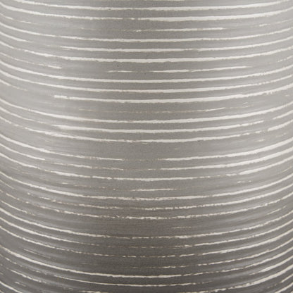 Toru Medium White Grey Ombre Metal Vase