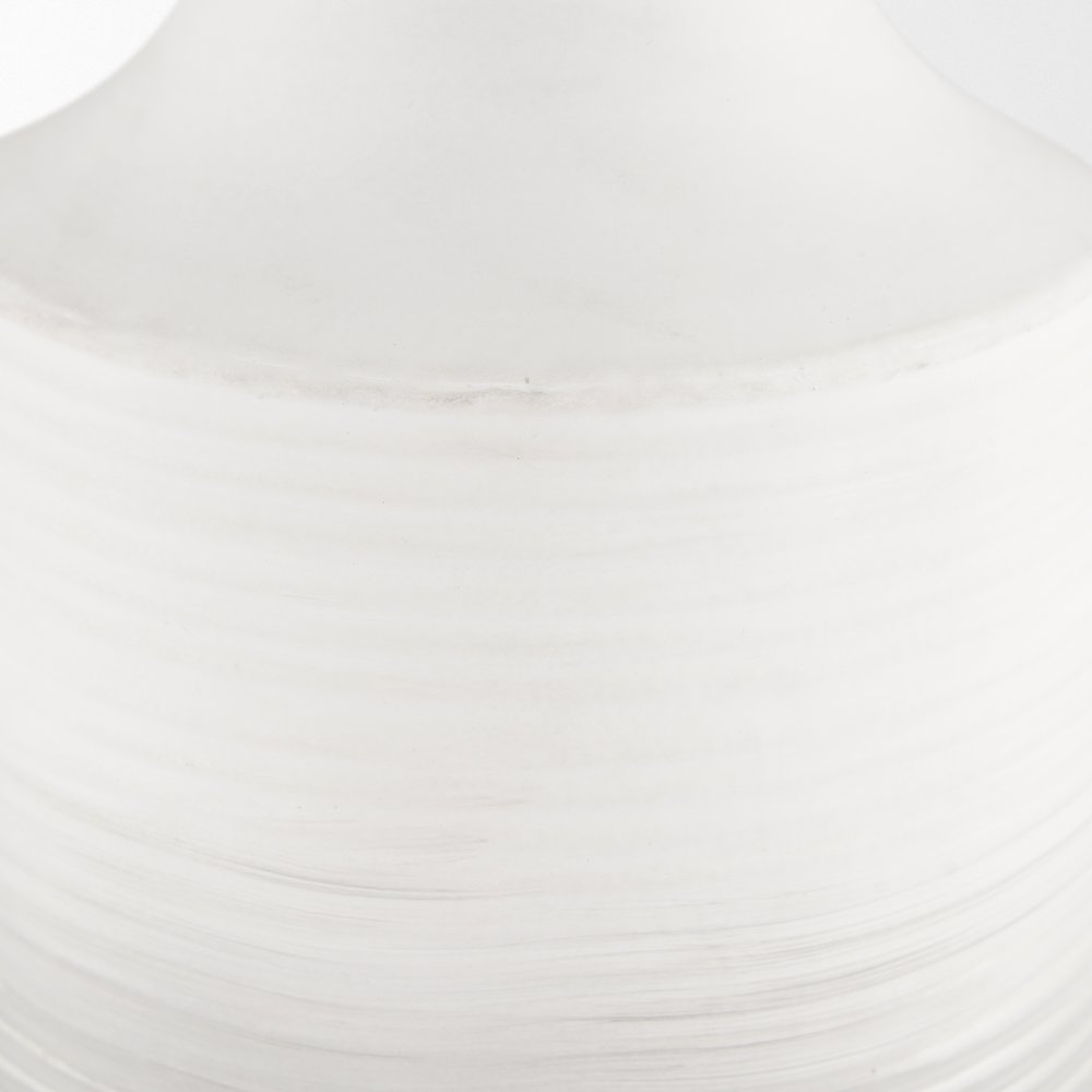 Toru Tall White Grey Ombre Metal Vase