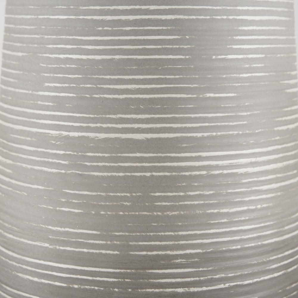 Toru Tall White Grey Ombre Metal Vase