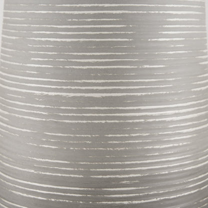 Toru Tall White Grey Ombre Metal Vase