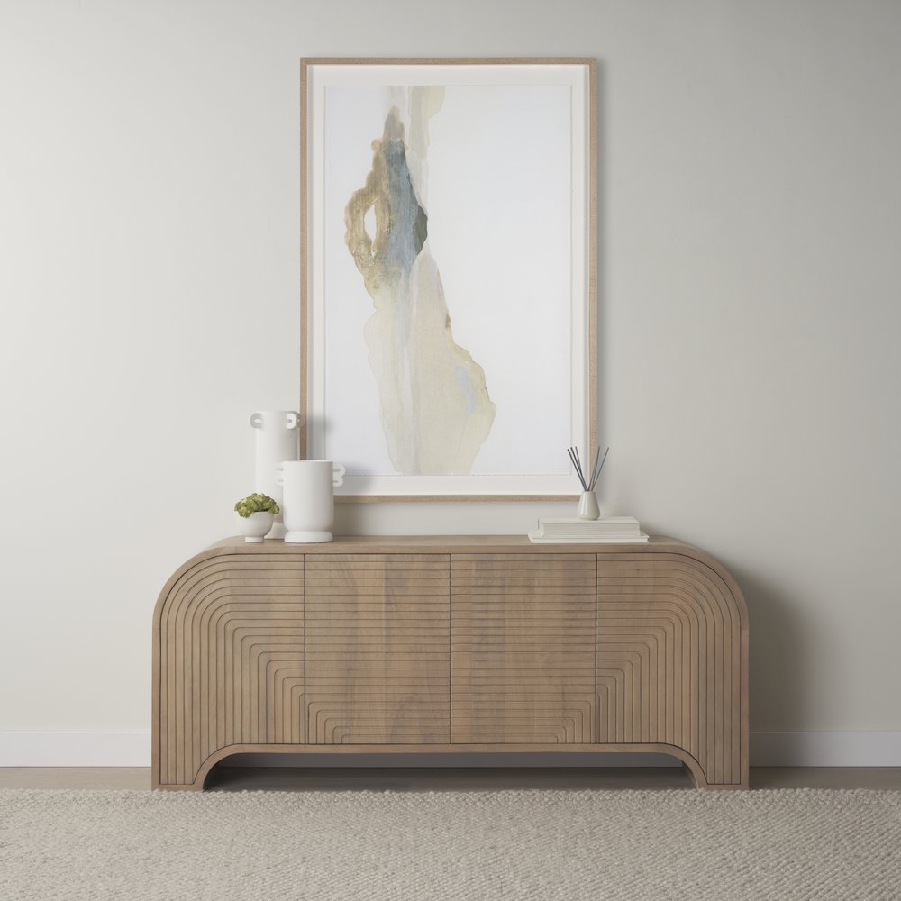 Dylan Tall Textured Off White Handles Ceramic Vase