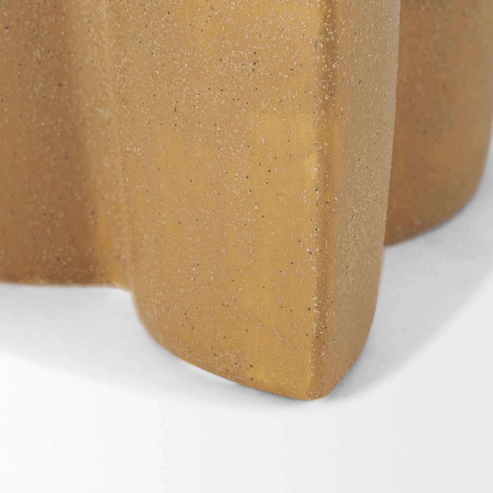 Vania Small Off White Tan Textured Ceramic Vase