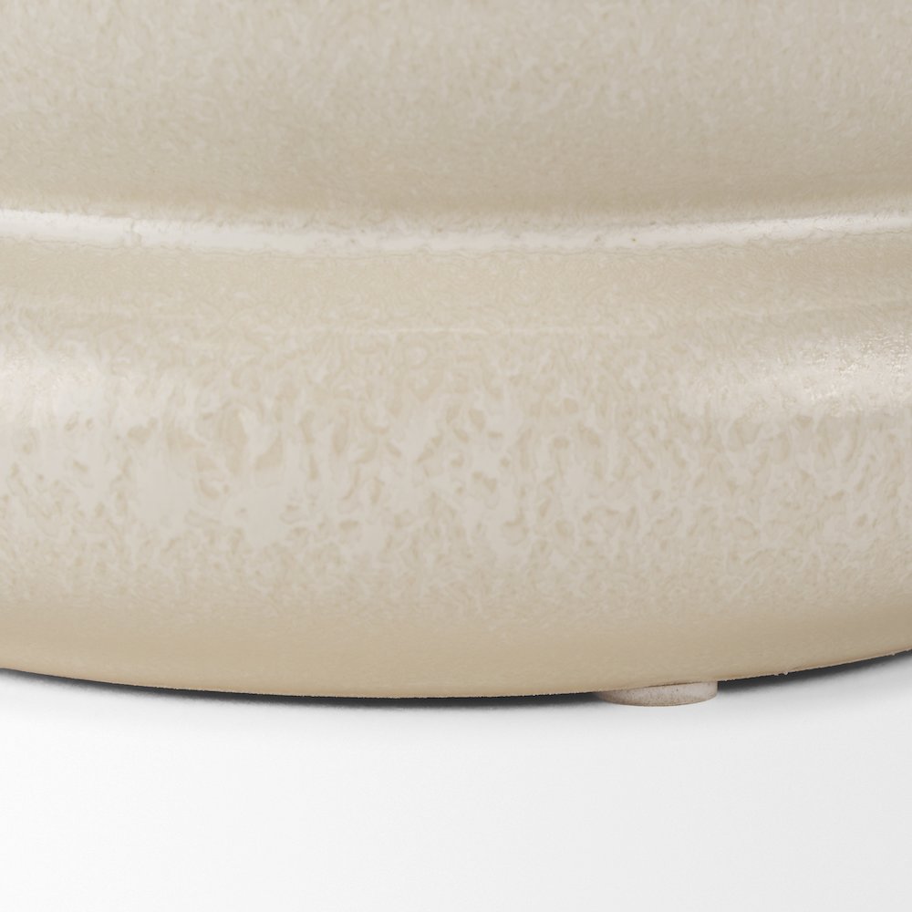 Twyla Short Cream Glazed Ring Pot