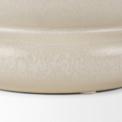 Twyla Short Cream Glazed Ring Pot