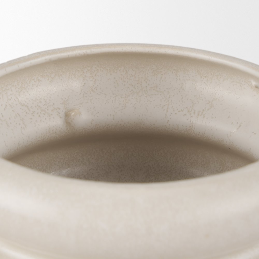 Twyla Tall Cream Glazed Ring Pot