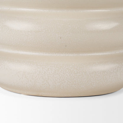 Twyla Tall Cream Glazed Ring Pot