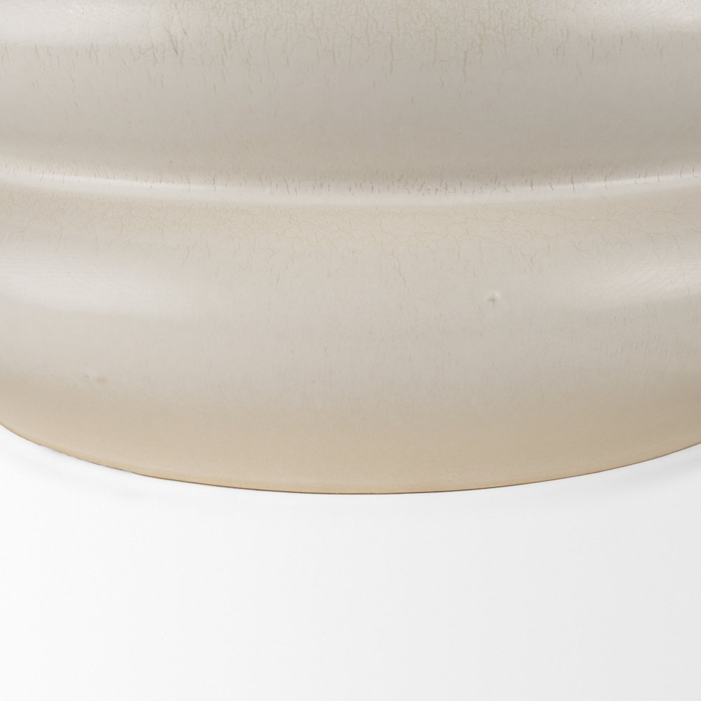 Twyla Tall Cream Glazed Floor Ceramic Vase