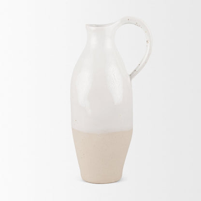 Valora Black Speckled Cream Light Beige Ceramic Jug