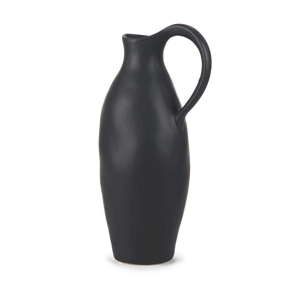 Valora Matte Black Ceramic Jug