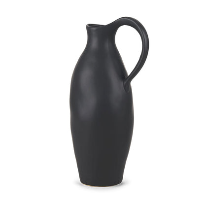 Valora Matte Black Ceramic Jug