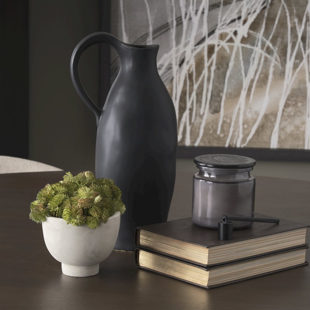 Valora Matte Black Ceramic Jug