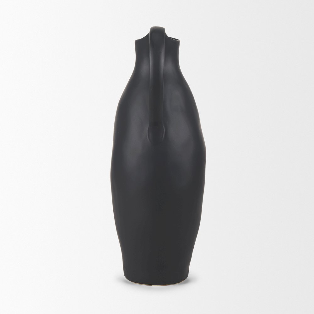 Valora Matte Black Ceramic Jug