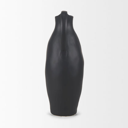 Valora Matte Black Ceramic Jug
