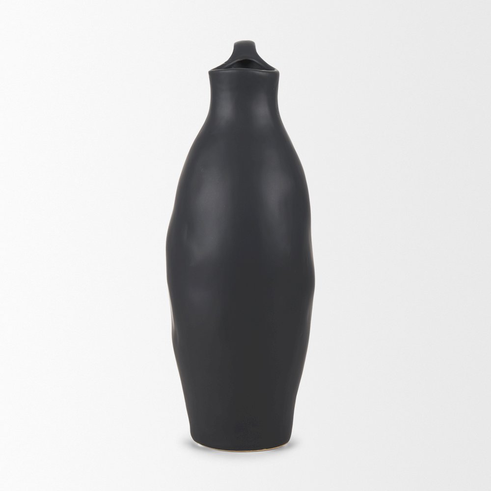 Valora Matte Black Ceramic Jug