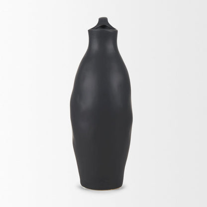 Valora Matte Black Ceramic Jug