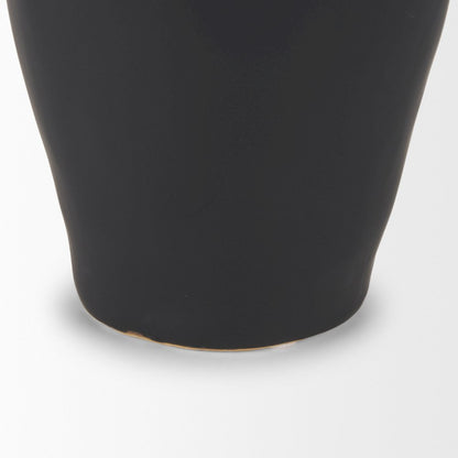 Valora Matte Black Ceramic Jug