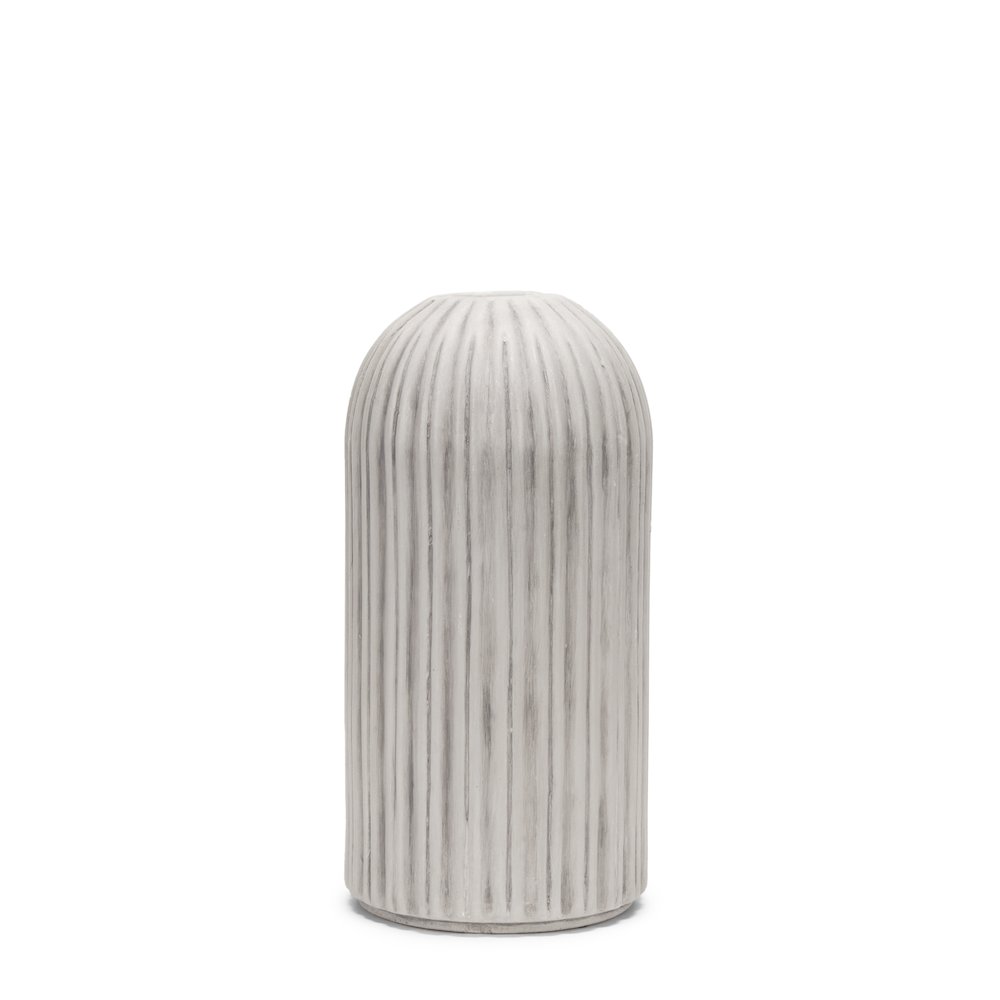 UmmSmall Off White Gray-Brown Antiquing Ceramic Floor Vase