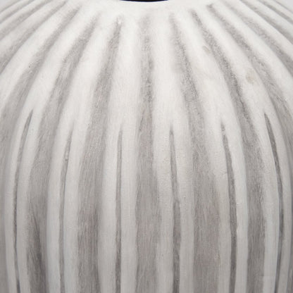 UmmSmall Off White Gray-Brown Antiquing Ceramic Floor Vase