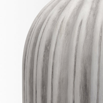 UmmSmall Off White Gray-Brown Antiquing Ceramic Floor Vase