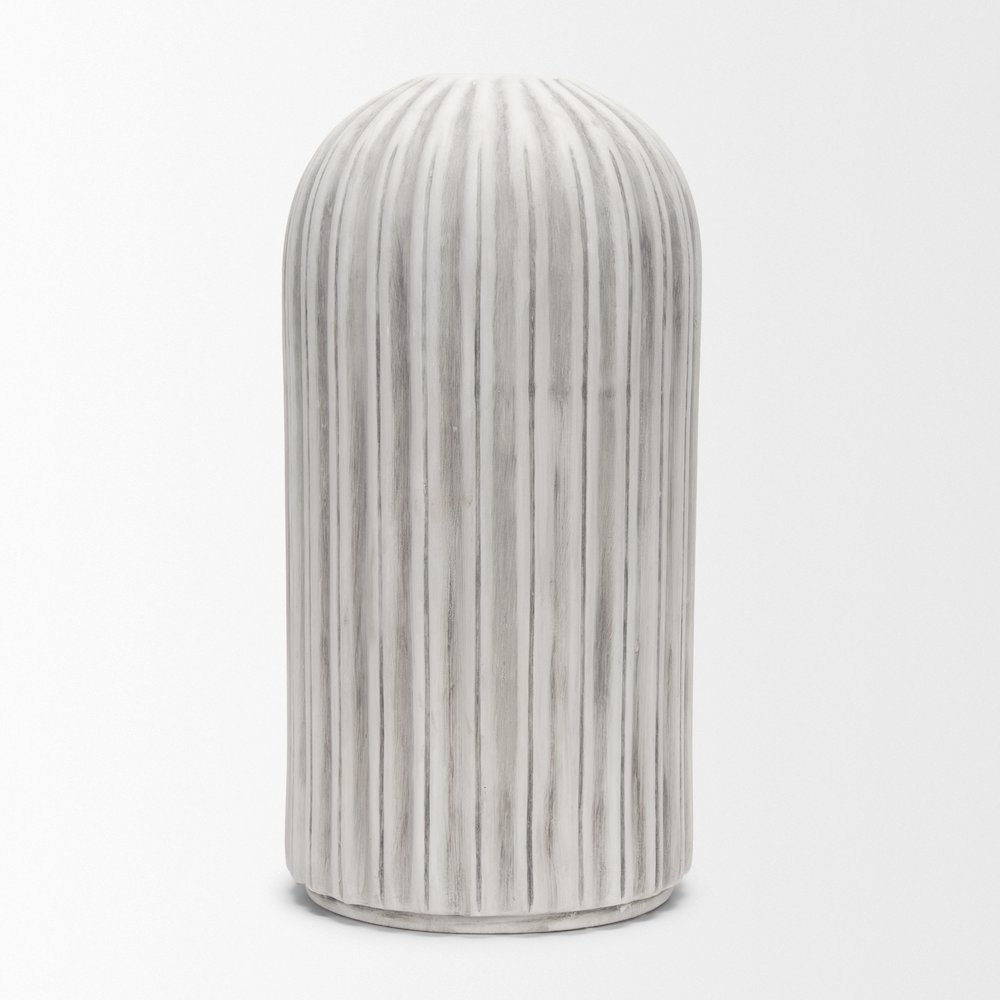 UmmTall Off White Gray-Brown Antiquing Ceramic Floor Vase