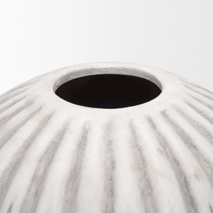 UmmTall Off White Gray-Brown Antiquing Ceramic Floor Vase