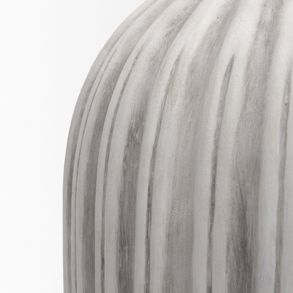 UmmTall Off White Gray-Brown Antiquing Ceramic Floor Vase