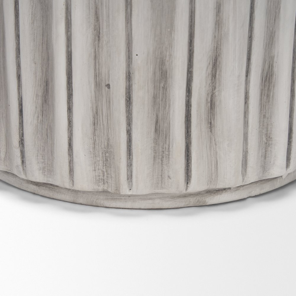 UmmTall Off White Gray-Brown Antiquing Ceramic Floor Vase