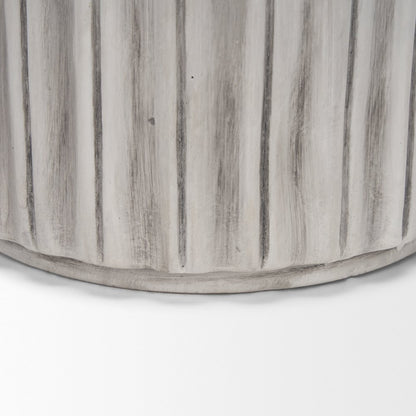 UmmTall Off White Gray-Brown Antiquing Ceramic Floor Vase