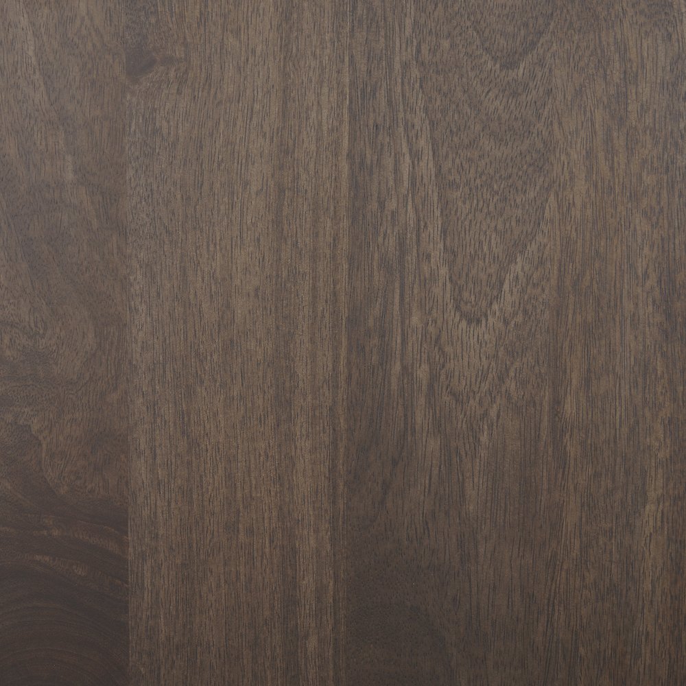Solid Dark Brown Wood Curio Cabinet