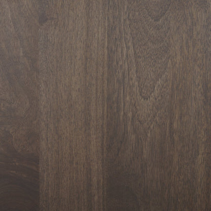 Solid Dark Brown Wood Curio Cabinet