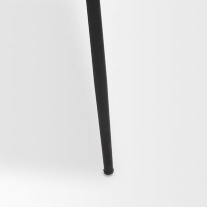Matte Black Metal Gray Fabric Dining Chair