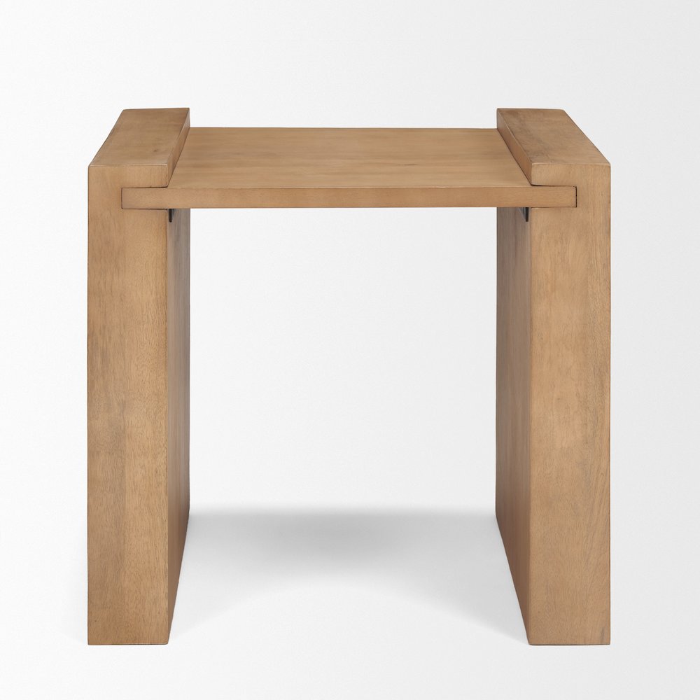Light Brown Wood Accent Table