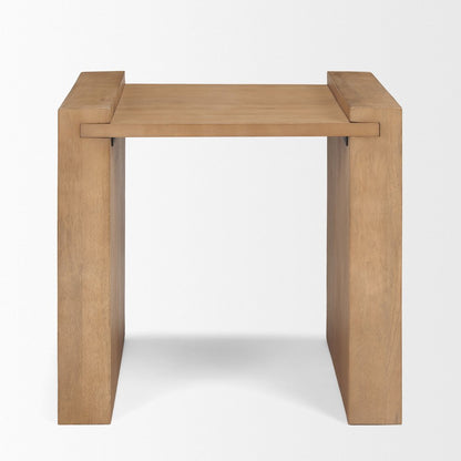 Light Brown Wood Accent Table