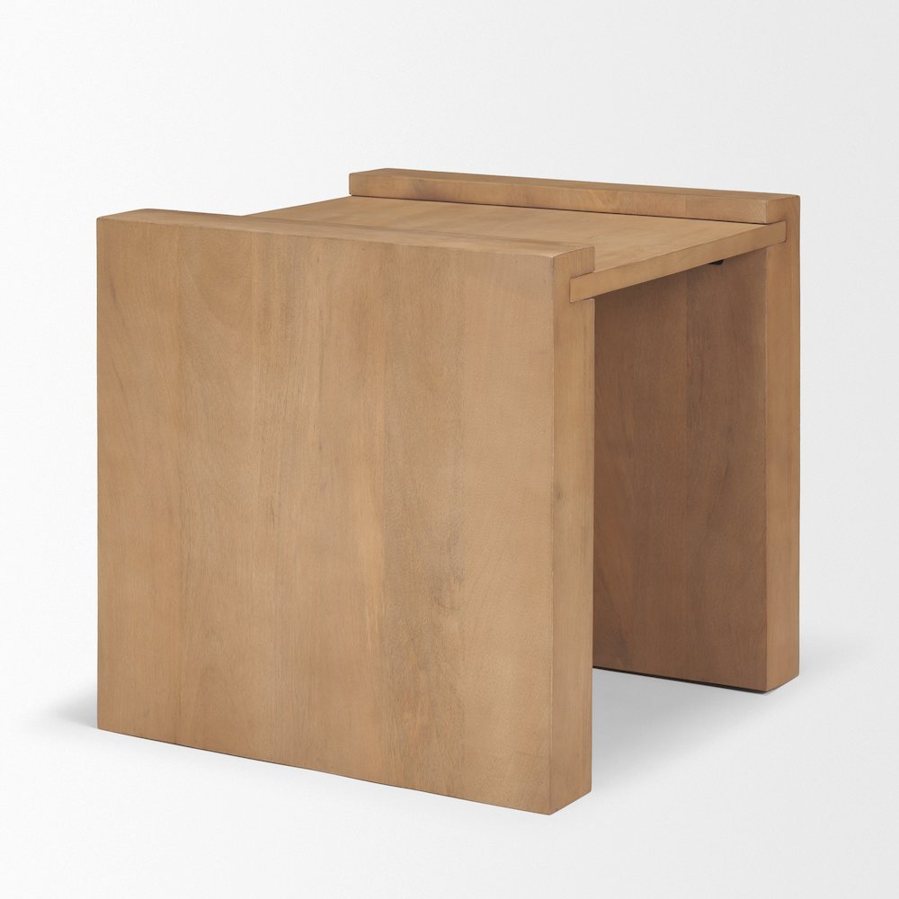 Light Brown Wood Accent Table