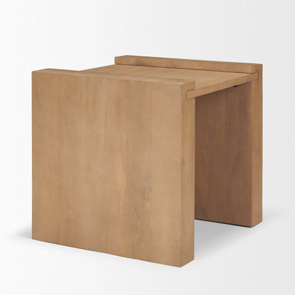 Light Brown Wood Accent Table